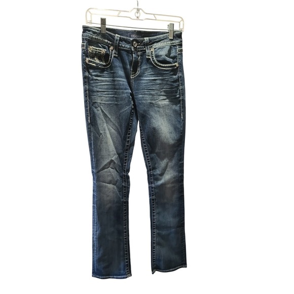 Vigoss Heritage Fit Chelsea Slim Boot Women's Jeans Blue‎ - Picture 1 of 2
